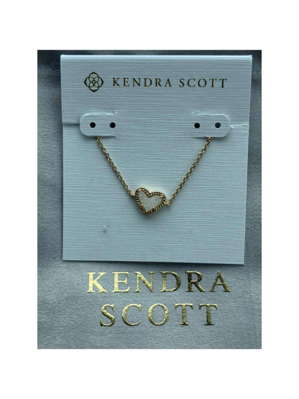 Kendra Scott White Heart Pendant Necklace